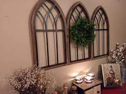 Farmhouse Wall Decor Wreath And Window Rustic Wood Metal Cathedral Arch Church Windows Kitchen Wall Decor Dinning Room Wall Decor Arched Wall Decor Farmhouse Wall Decor Dinning Room Wall Decor