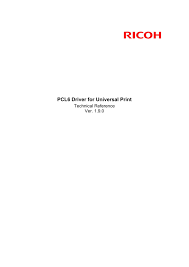 Pcl6 v4 driver for universal print. Ricoh Pcl6 Driver User Manual Manualzz