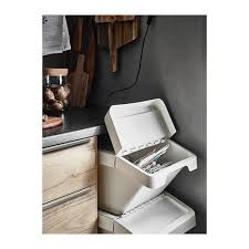 Sortera White Waste Sorting Bin With Lid 37 L Ikea Recycling Bins Ikea Recycling