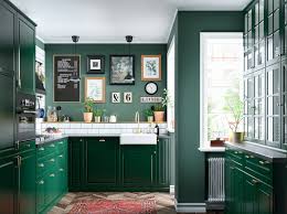 A Green And Fresh Bodbyn Kitchen Ikea Ikea Bodbyn Kitchen Dark Green Kitchen Kitchen Design