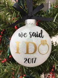 Our First Christmas Ornament Married Just Married By Ballyandlis Our First Christmas Ornament Wedding Christmas Ornaments First Christmas Ornament