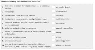 This is a type of talk therapy that helps families, kids, and. Match The Following Disorders With Their Definitions Please Help Asap D Brainly Com
