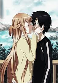 Sword Art Online Kirito Asuna Cute Couple Kiss Sword Art Online Asuna Sword Art Online Wallpaper Sword Art