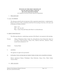 How to write an effective meeting agenda. Non Profit Board Meeting Minutes Template Templates At Allbusinesstemplates Com