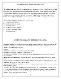 1(1) in vederea efectuarii de acte de comert, persoanele fizice si persoanele juridice se pot asocia si pot constitui societati comerciale, cu respectarea dispozitiilor prezentei legi. Doc Comparatie Intre S A Si S R L Olar Madalina Academia Edu