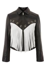 Fringed Leather Biker Jacket Fringe Leather Jacket Clothes Design Fashion