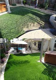 Home Side Yard Landscaping Synthetic Lawn Lawn And Landscape