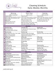 Free Cleaning Schedule Download From Joyful Mothering