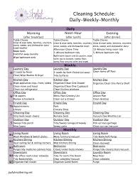 free cleaning schedule download from joyful mothering