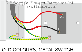 Two way switching schematic wiring diagram (3 wire control). One Way Switched Lighting Circuits