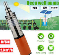 Home 12V/24V Solar Submersible Water Pump Deep Well Pump 200W/260W Orange/  blue