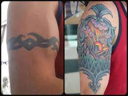 Batman is all dark and black which can be used as a theme to cover some ugliest tattoo designs. Armband Tattoo Cover Up Ideas Arm Tattoo Sites