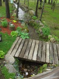 Garden Bridge I Built Out Of Scrap Wood Front Yard Landscaping Design Front Yard Landscaping Backyard Bridges