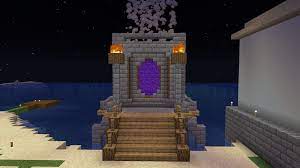 Cool Emerald Shaped Nether Portal I Made Using Slabs Stairs And Trapdoors Detailcraft