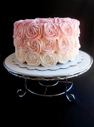 To make a rose cake decorating. Pink Ombre Rose Cake Confessions Of A Confectionista