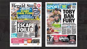 Follow crime, business, education, sports, entertainment and more. Herald Sun Front Page News Herald Sun