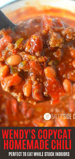 Wendy S Copycat Homemade Chili In 2020 Homemade Chili Soup Dish Cooking The Perfect Steak