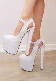 Scarpe tennis donna courtjam bounce bianche. White Classic Ankle High Heel Platform Shoes Scarpe Con Tacchi A Spillo Scarpe Col Tacco Scarpe