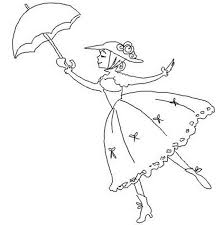 Mary Poppins Para Colorear