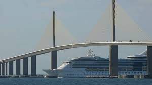 As i was approaching the bridge, i looked out to see two cruise ships out in the bay. Brilliance Of The Seas Under Sunshine Skyway Bridge Tampa 2015 Youtube