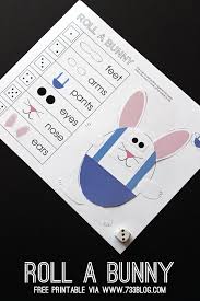 Easter bunny feet printable for personal use only @theidearoom.net. Roll A Bunny Printable Easter Game Inspiration Made Simple