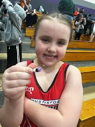 Our girls first Varsity tournament. And she placed 2nd out of 4 girls.  Total 4 matches, won 2 by pin, one by tech one loss! She is a sophomore and  first year 235.