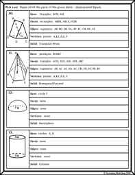 Find the total area of the wet surface. Surface Area Volume Unit 11 Introduction To 3 D Figures Naming Nets