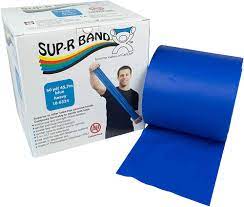 Amazon.com: CanDo Sup-R Band Latex Free Exercise Band, 50 Yard Roll, Blue,  Level 4, Heavy Resistance : Health & Household