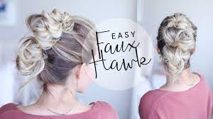 Easy Faux Hawk Tutorial For Everyday Youtube Faux Hawk Hairstyles Braided Hairstyles Easy Diy Hairstyles