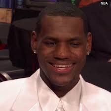 Melo... they got you in the front." LeBron James and Carmelo Anthony before  being called at the '03 NBA Draft 😅 (via NBA)