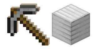 Minecraft Stone Pickaxe And Block Of Iron Stone Iron Blocks