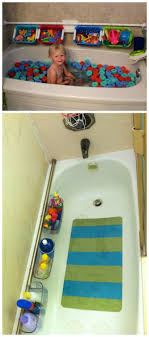Bathtub Organizer Place The Shower Curtain Rod On The Wall Beside Bathtub Hang The Baskets On This Rod For Sto Diy Bathtub Shower Storage Shower Storage Diy