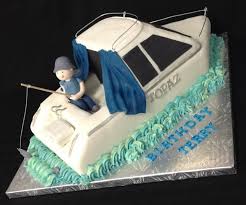 It would be such an amazing gift and unique idea and surely be a great success. Custom Fishing Boat Cake Decorated By Coast Cakes Ltd Boat Cake Birthday Cakes For Men 50th Birthday Cakes For Men