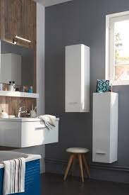 Colonne l.30 x h.116 x p.30 cm, blanc, essential. Rangement Pour Salle De Bains Cote Maison
