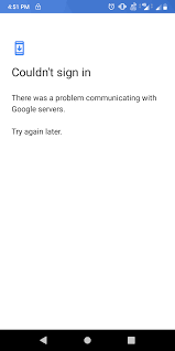 When it asks for your password, enter your password and i am getting this exact same problem. Coudnt Sign In There Was A Proble To Connecting Google Server Google Account Community