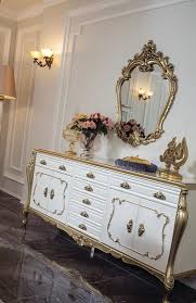Details about kommode mit 4 schubladen sideboard weiß anrichte holz schrank anrichte. Casa Padrino Luxus Barock Mobel Set Sideboard Mit Spiegel Weiss Gold Prunkvoller Massivholz Schrank Mit Elegantem Wandspiegel Mobel Im Barockstil