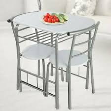 Glass dining room table dining room sets dining table chairs dining room design dining room furniture dining area acrylic dining chairs dinner tables furniture ikea dining. Small Dining 1 Table 2 Chairs Bistro Set Breakfast Kitchen Furniture Metal Frame 738671771041 Ebay