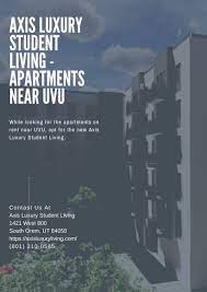 Axis Luxury Student Living Apartments Near Uvu Student Living Student Plan Student