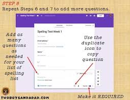 In google forms, open a quiz. How To Make A Google Forms Spelling Test Two Boys And A Dad