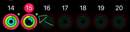 The yellow dot in ios 14 is one of the newest security features introduced by apple. First Apple Watch What Do The Green Dots In The Upper Right Corner Of The Activity Circle Mean Applewatch
