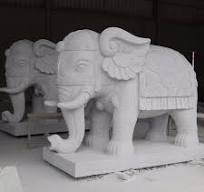 Granite Elephant Statue Animal Ornaments Stone