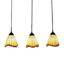 Tiffany Style Mission Geometric Pendant Light Adjustable Amber Glass 3 Lights Hanging Light Takeluckhome Com