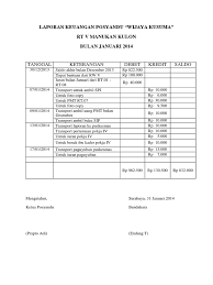 Contoh surat surat senin 11 februari 2013. Contoh Laporan Uang Kas Rt Nusagates