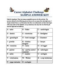Whether you already have a job and want to find another one or you're unemployed looking for work, your career search is an important one. Career Alphabet Challenge By Kristy King Teachers Pay Teachers