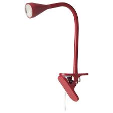 Navlinge Klemmspot Led Dunkelrot Ikea Schweiz In 2020 Lamp Can Lights Ikea