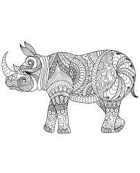 Download this adorable dog printable to delight your child. Coloring Page For Adults With Rhinoceros Rhino Printable