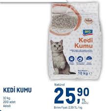 aro kedi kumu 10 kg naturel indirimde market