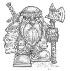 Dwarf Warrior Character Sketch Lotr Axe Fantasy Art Just Throwing Out Keywords Artwork C 2018 Christopher M Saghy All Rights Reserved Fantasyartwork