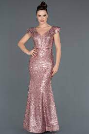 Pudra Pullu Uzun Balik Abiye Elbise Abu1096 Elbise Elbise Modelleri The Dress