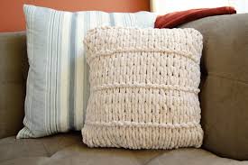 See more ideas about loopy yarn, finger knitting, finger knitting projects. Loop Yarn Knit Pillow Easy Finger Knitting Project Petals To Picots